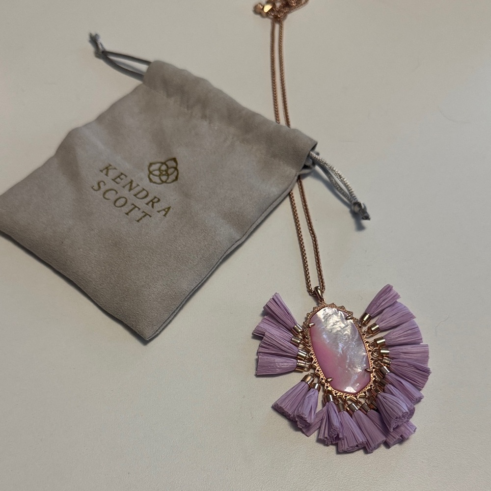 Kendra Scott Rose and Lavender Statement Necklace